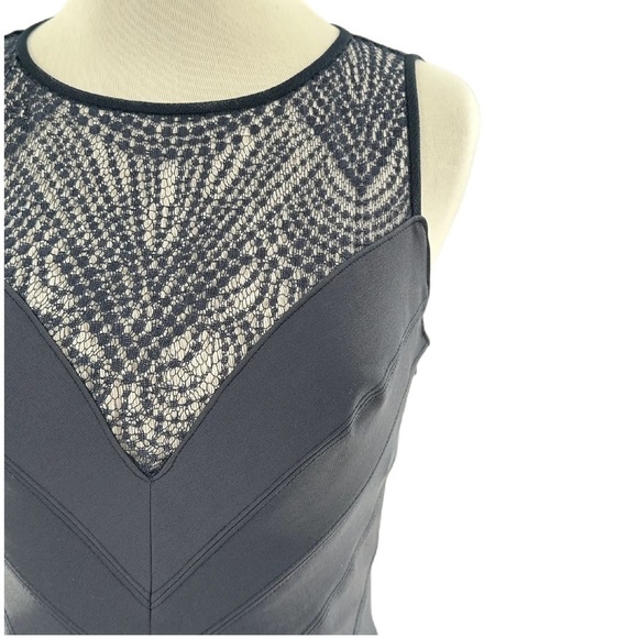 Bcbgmaxazria womens Sophiana dress size 2 navy blue lace party cocktail - Picture 2 of 15